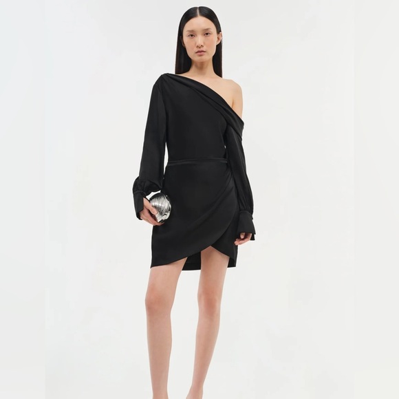 COPY - Jonathan Simkhai Silk Black Signature Cameron Dress Size 12